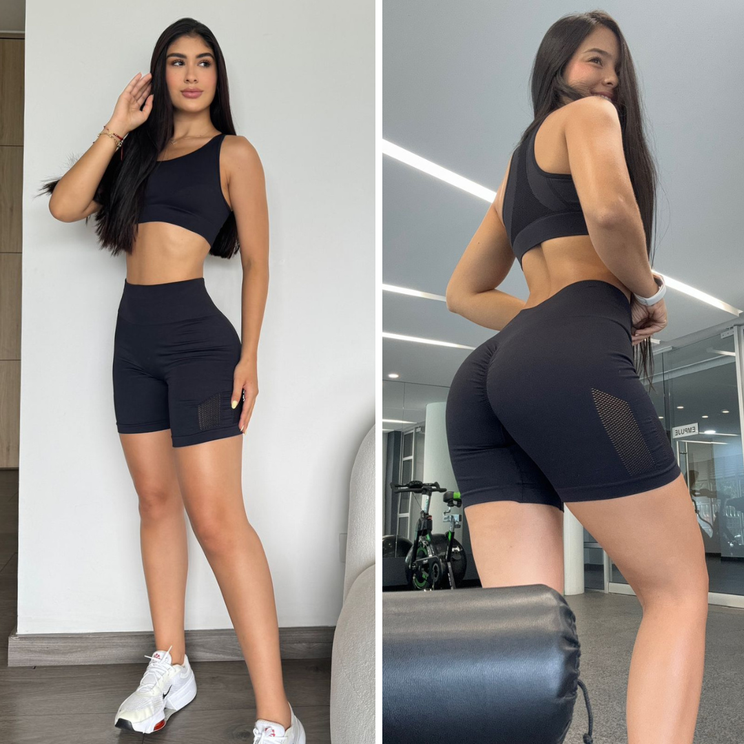 Conjunto sin costuras con pantalones cortos: comodidad, estilo y rendimiento