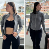 Chaqueta deportiva sin costuras con cremallera