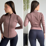Chaqueta deportiva sin costuras con cremallera