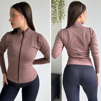 Chaqueta deportiva sin costuras con cremallera