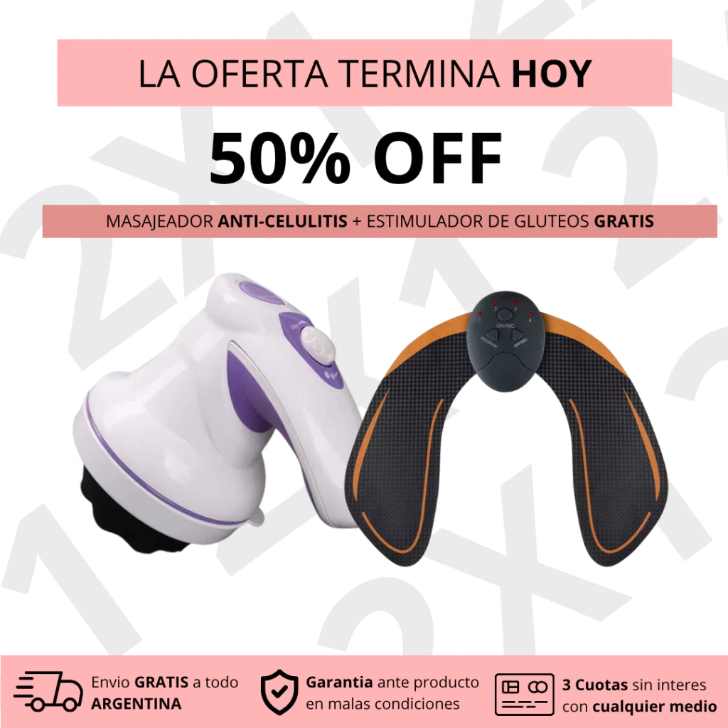 PerfectSkin: Masajeador Anti-celulitis + Electro Estimulador de Gluteos GRATIS!